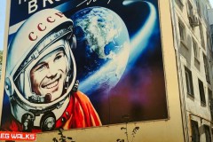 Yuri Gagarin mural in Tiraspol, Transnistria
