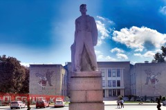 Pavel Tkachenko statue in Bender, Transistria